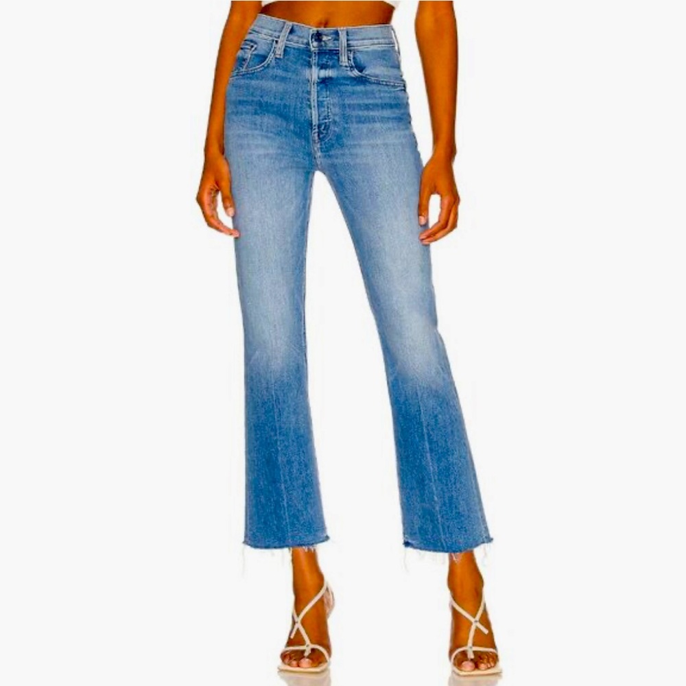 Mother Denim The Tripper Ankle Fray “We The Animals” Size 30 High Rise Straight